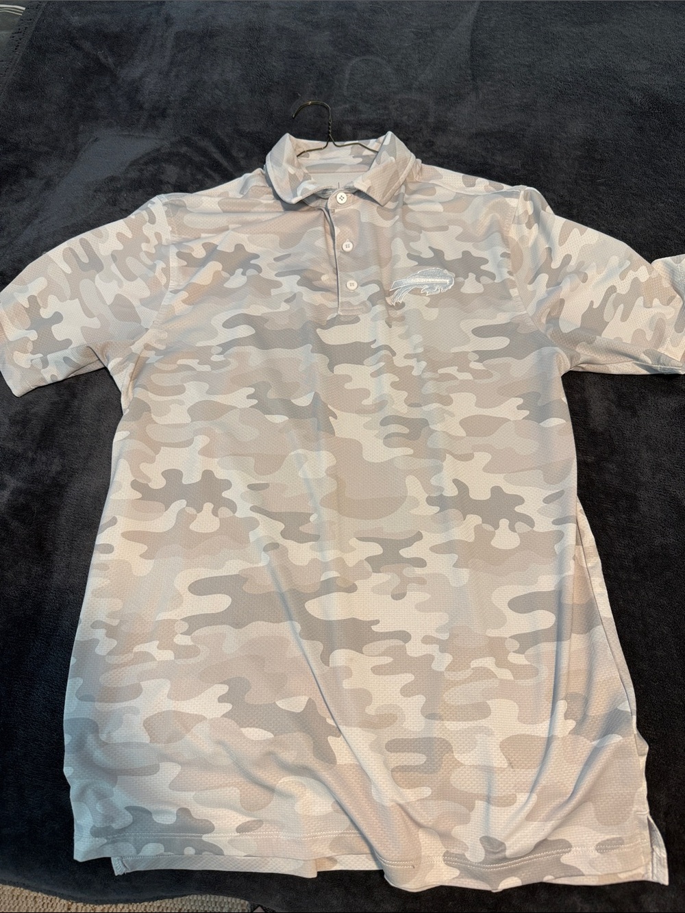Buffalo Bills Antigua Men’s Camo Polo - Light Gray & Beige